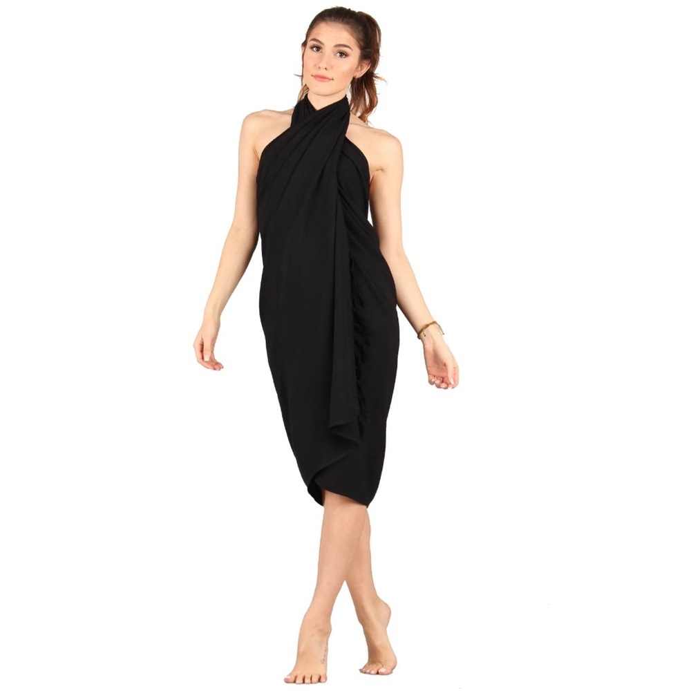 Beach Cover Swimming Pool Resort Vacation Sarong Halter Wrap Towel Dress NWT ๐๏ธ - Picture 5 of 16